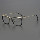 Tatum Vintage Square Titanium Glasses Frame Rectangle Frames Southood Gold